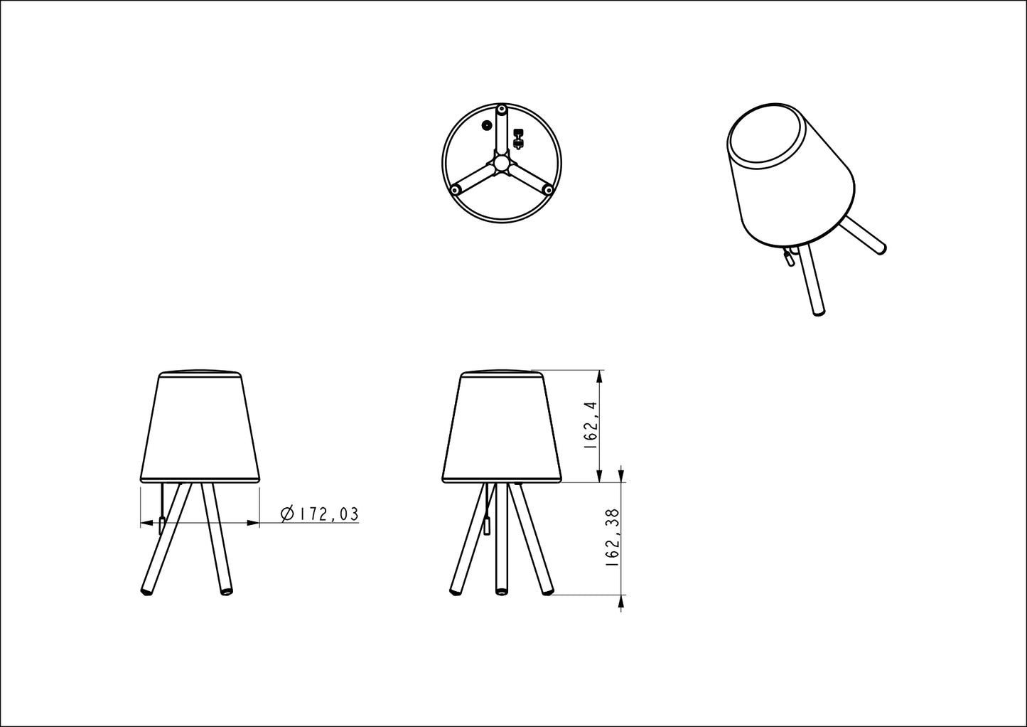 Rechargeable LED RGB Table Lamp