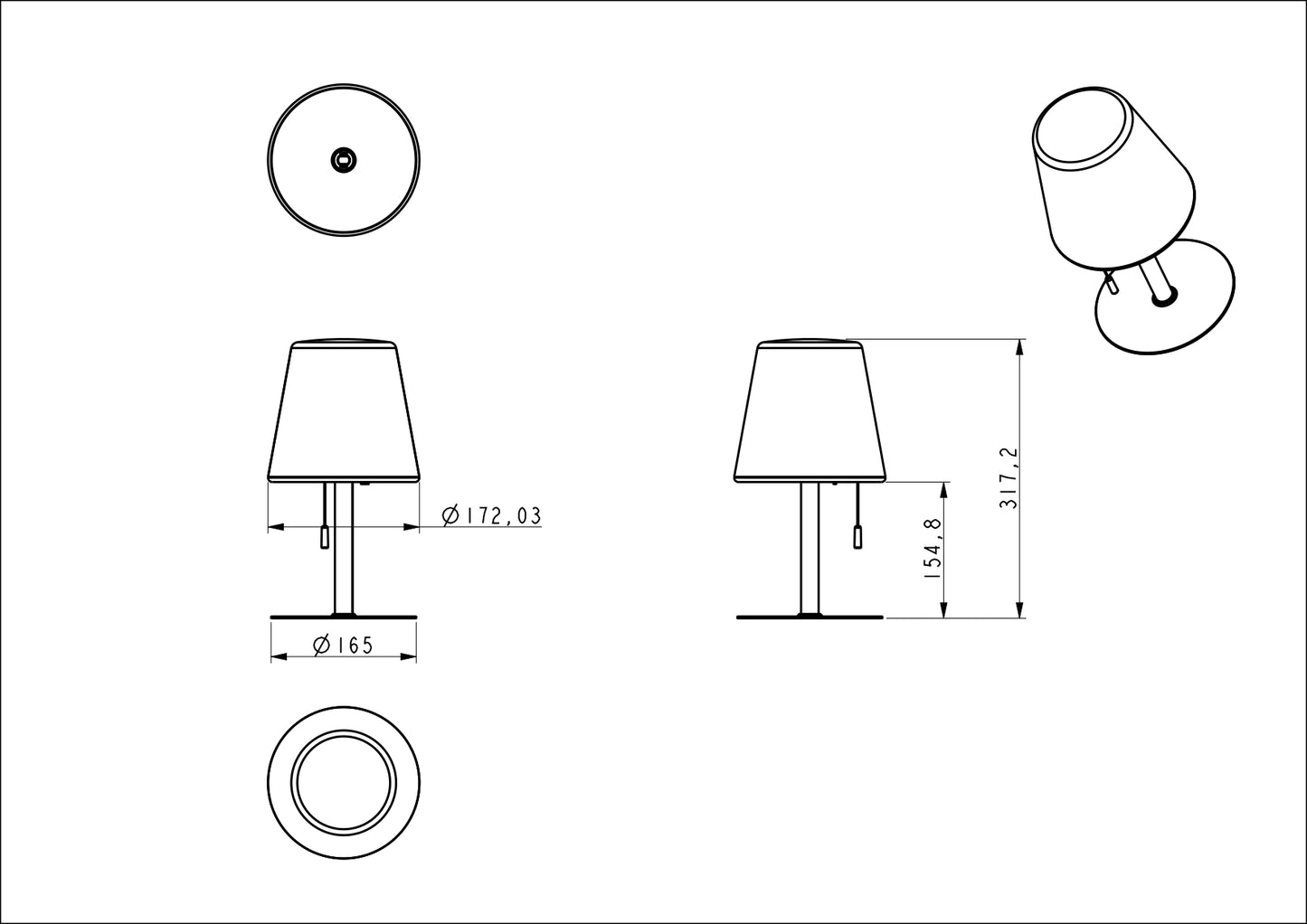Rechargeable LED RGB Table Lamp
