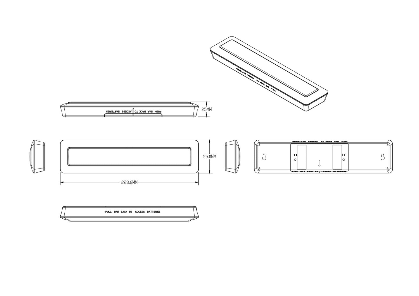 Battery Operated Bar Light with Remote Control