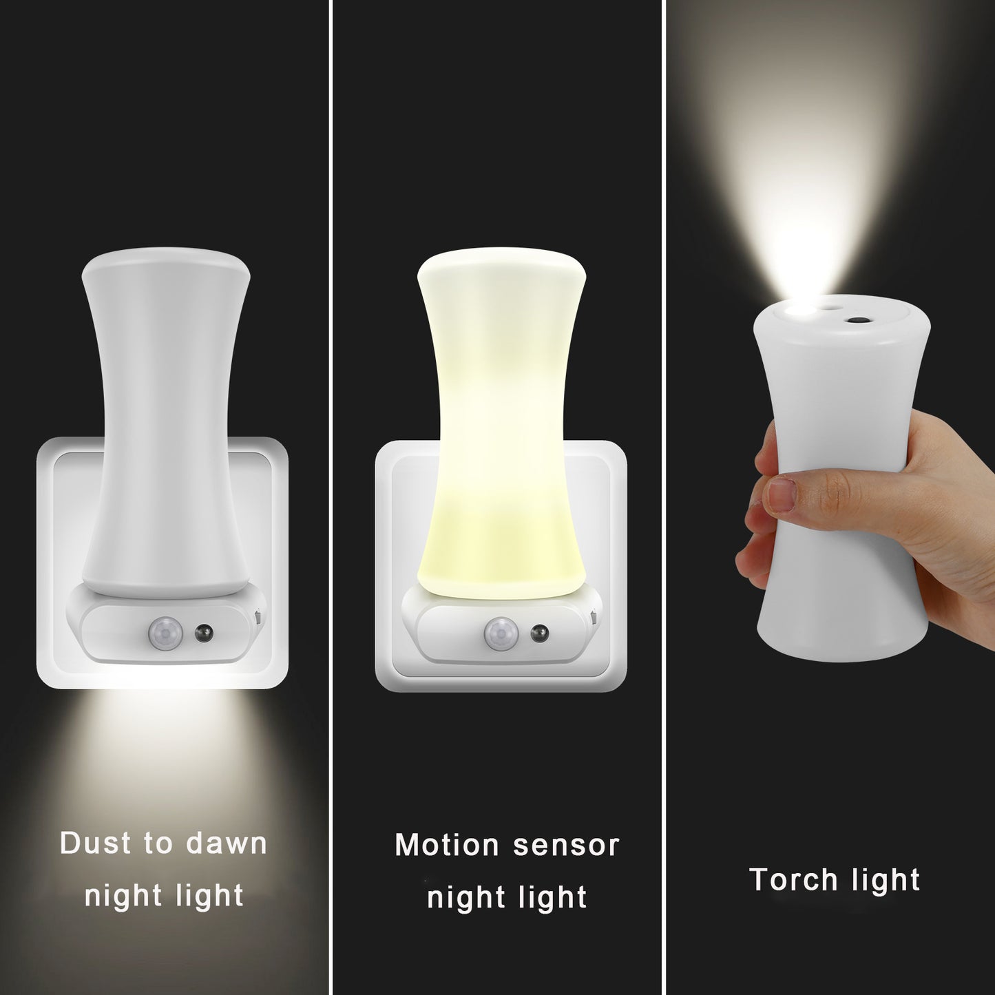 Rechargeable LED Night Light with Detachable Torch