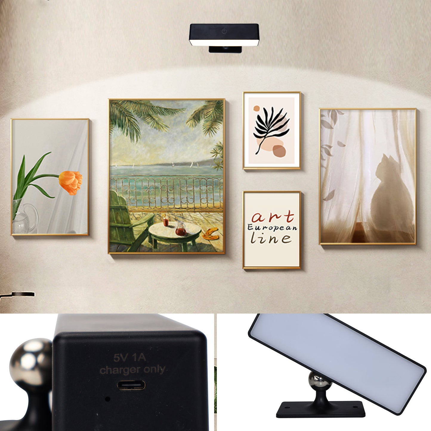 Rechargeable Rotatable Wall Light
