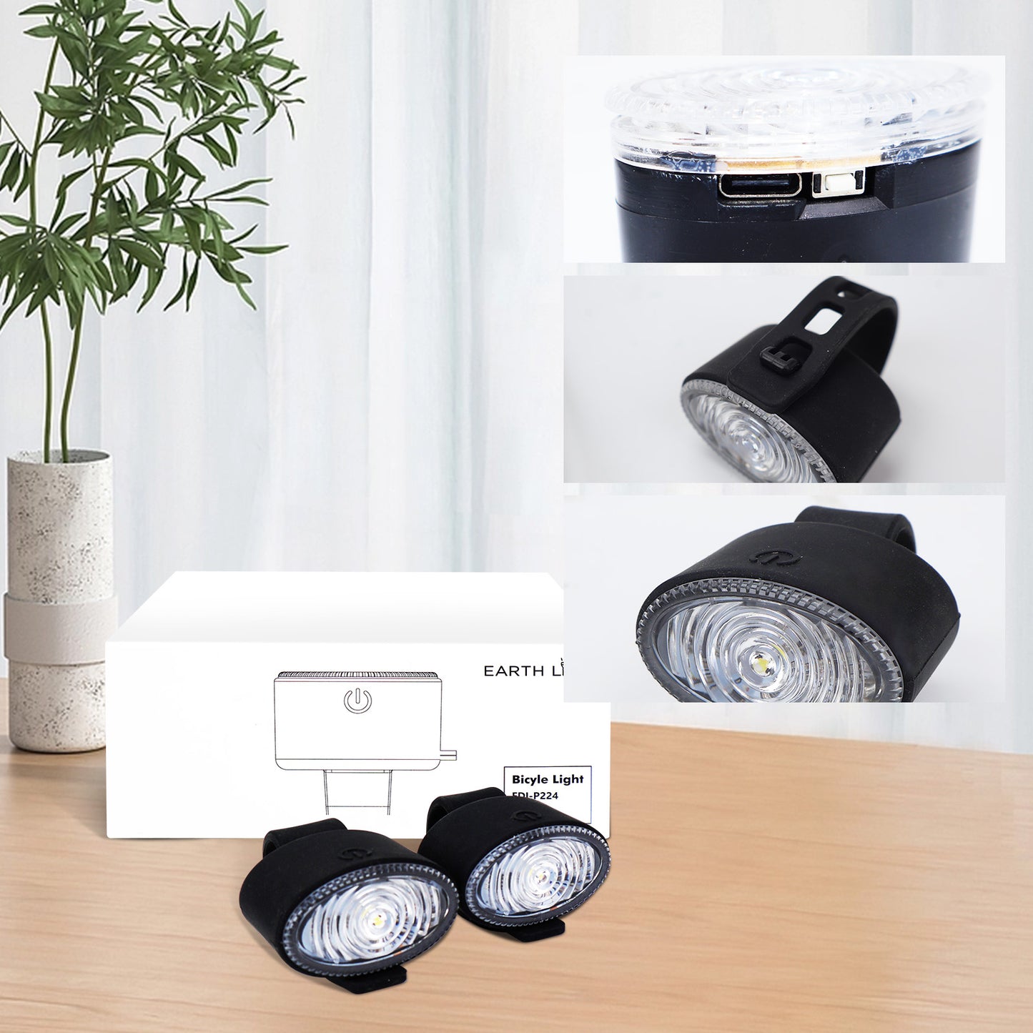 Rechargeable Bicycle Lights (2 Pack)