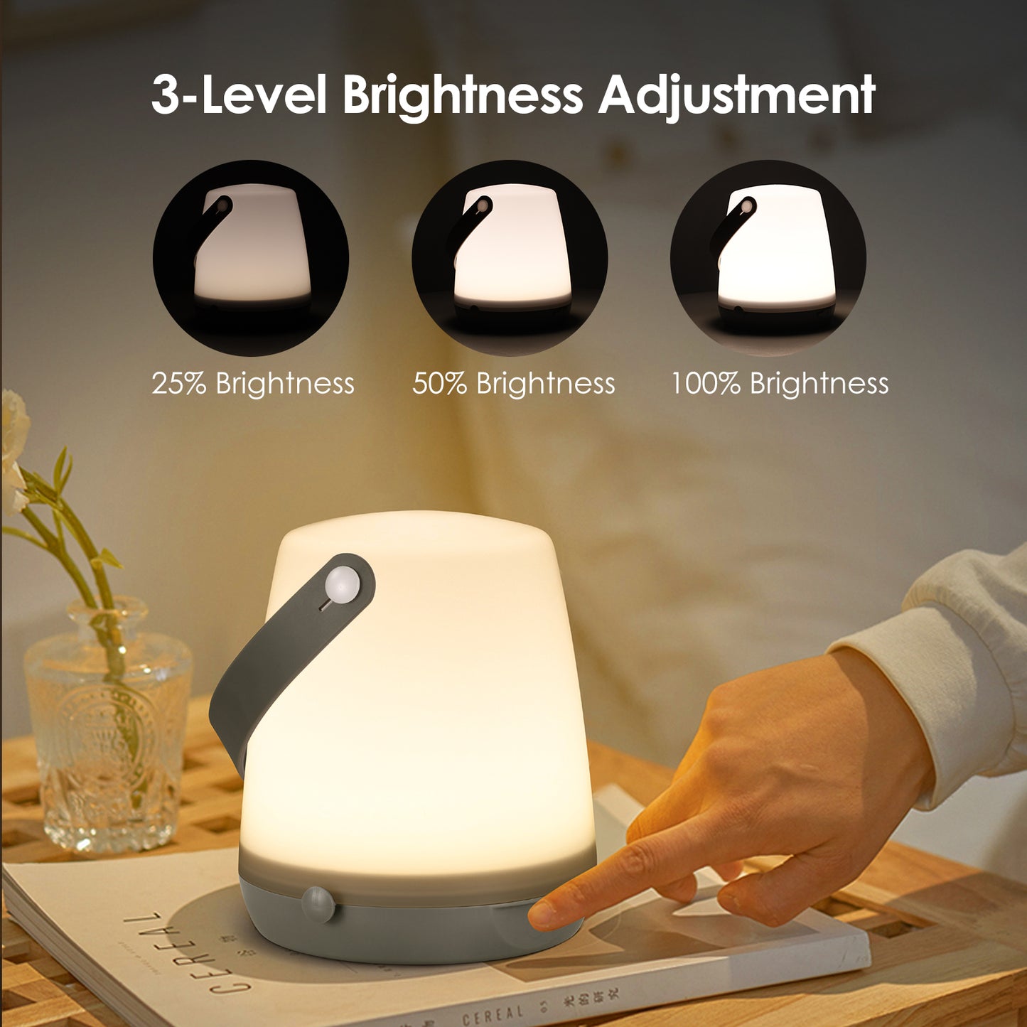 Portable Rechargeable LED Lamp with RGB Color Changing