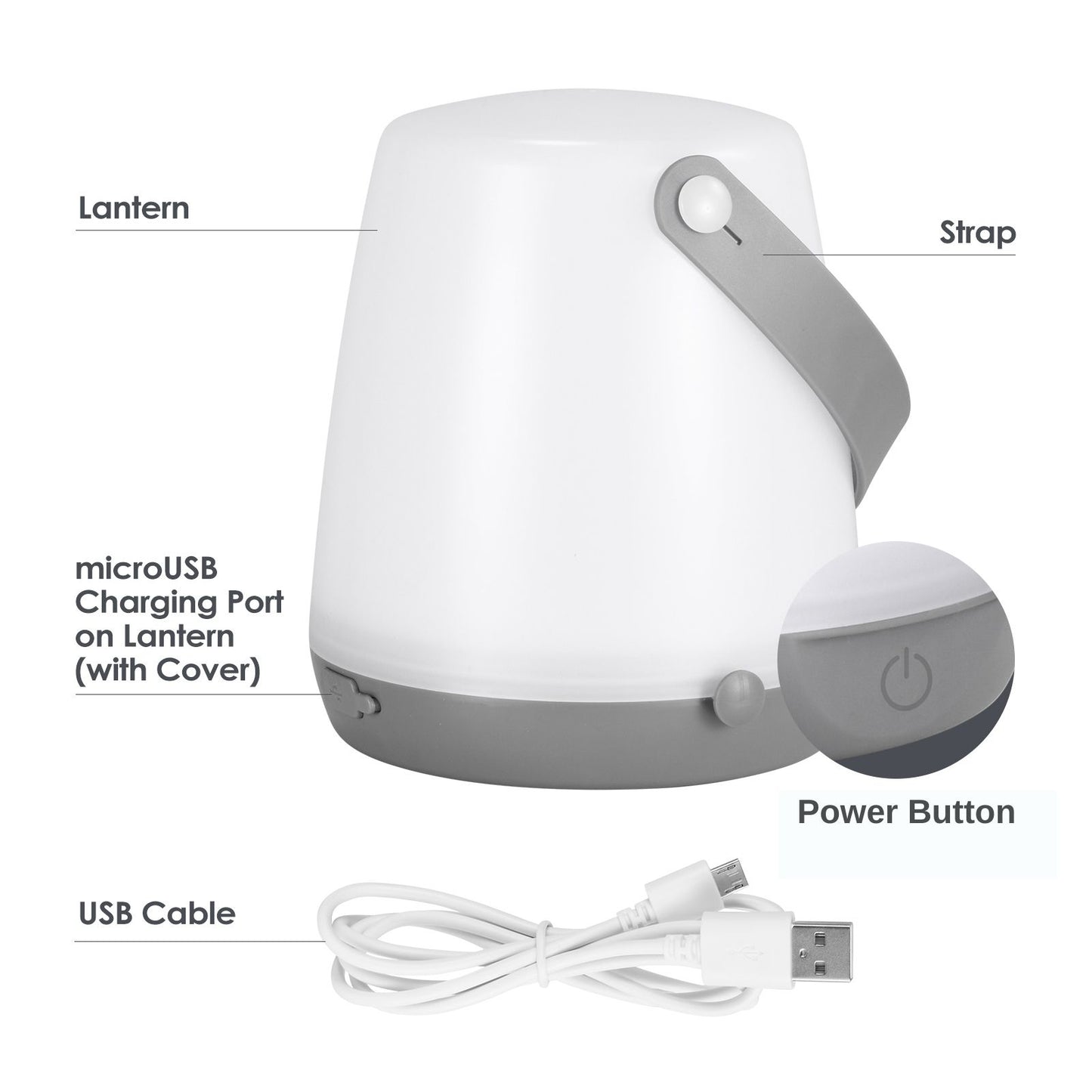 Portable Rechargeable LED Lamp with RGB Color Changing