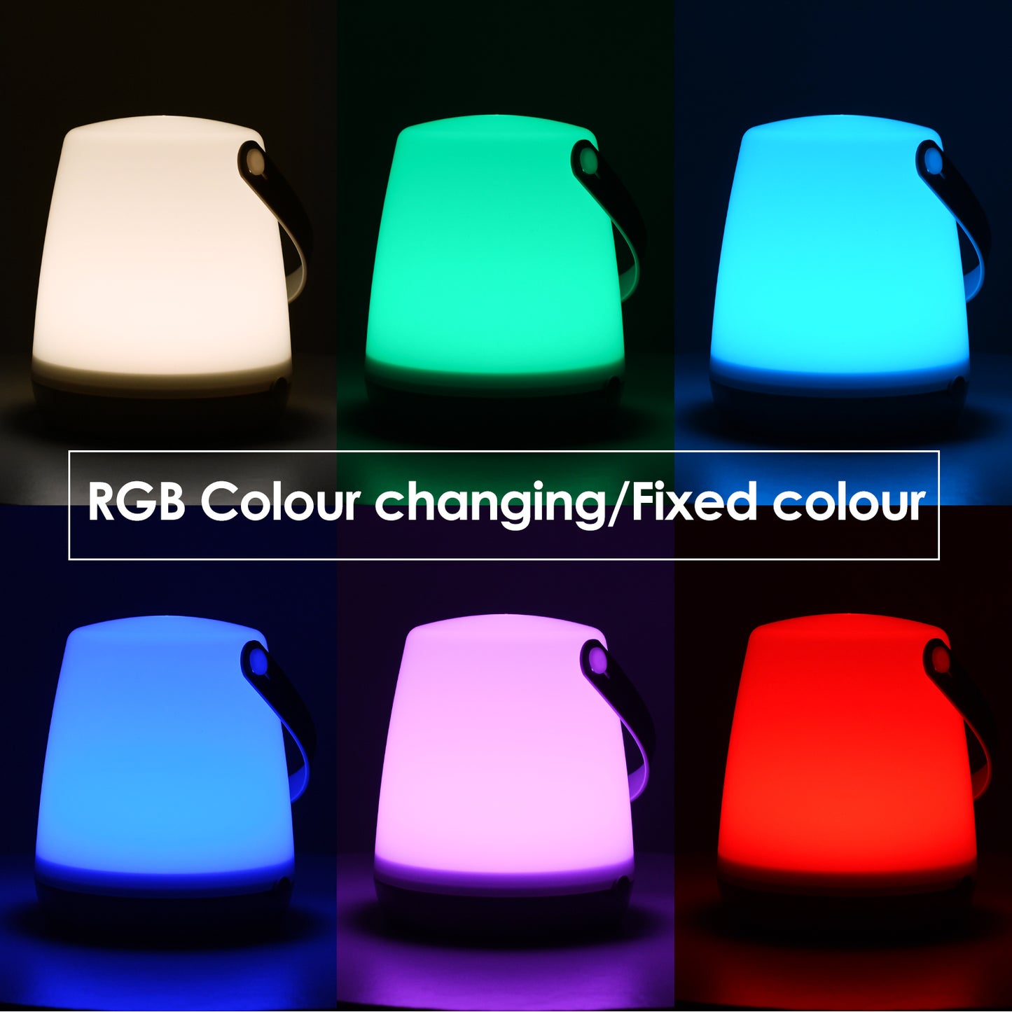Portable Rechargeable LED Lamp with RGB Color Changing