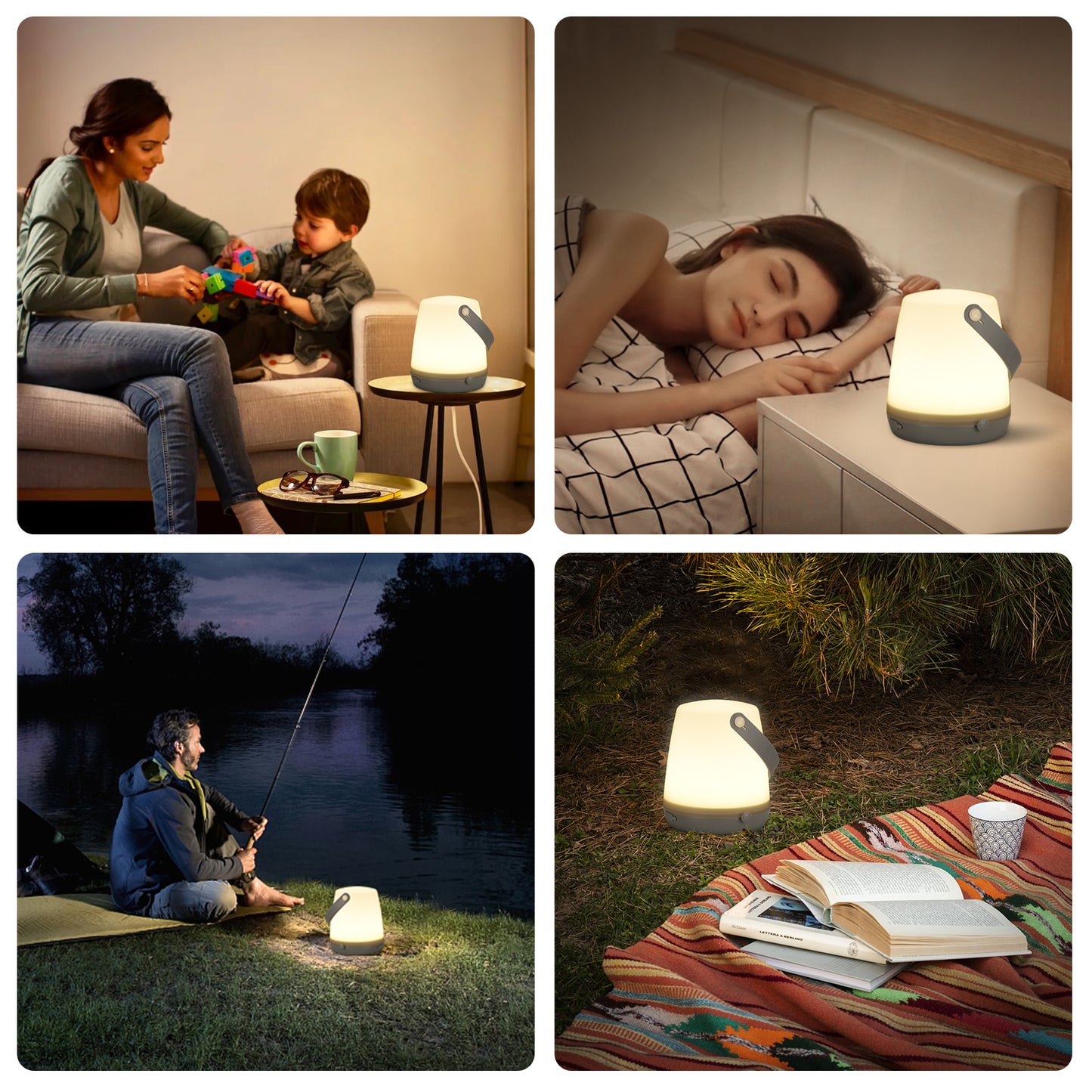 Portable Rechargeable LED Lamp with RGB Color Changing