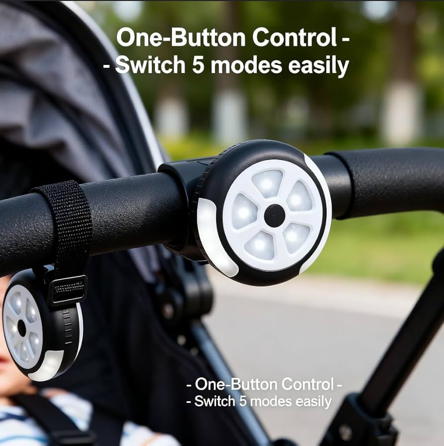 Multi-Purpose LED Safety Light – Battery Operated Clip-On for Strollers, Pets, Backpacks, Bikes & Outdoor Use (2 Pack)