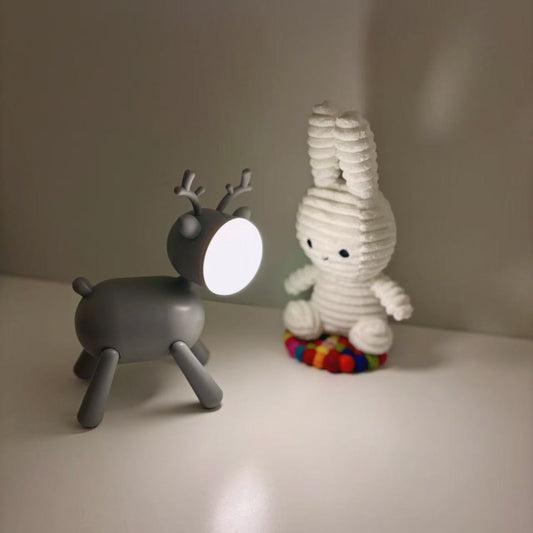 Reindeer LED Night Light – Touch Control, Rechargeable & Soft Glow for Kids Bedroom